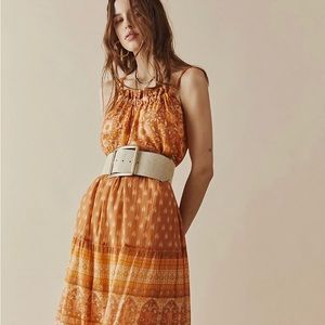 Free people Utopia Strappy Sundress. Free tan belt w/purchase. Worn once.